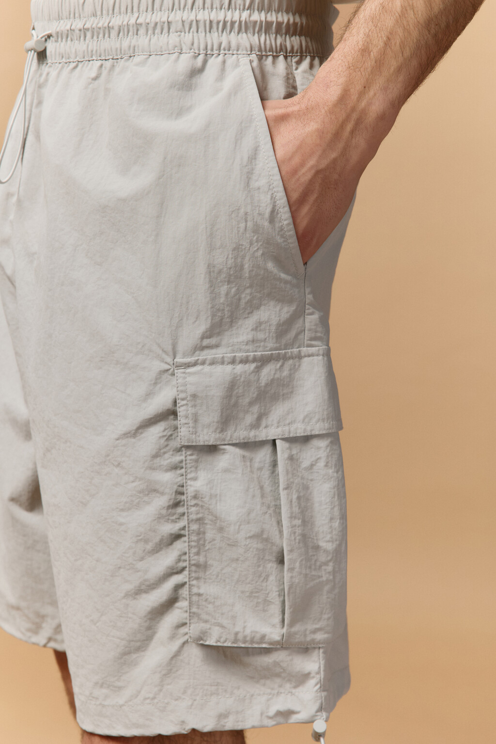 Шорты с накладными карманами - цвет серый - 7