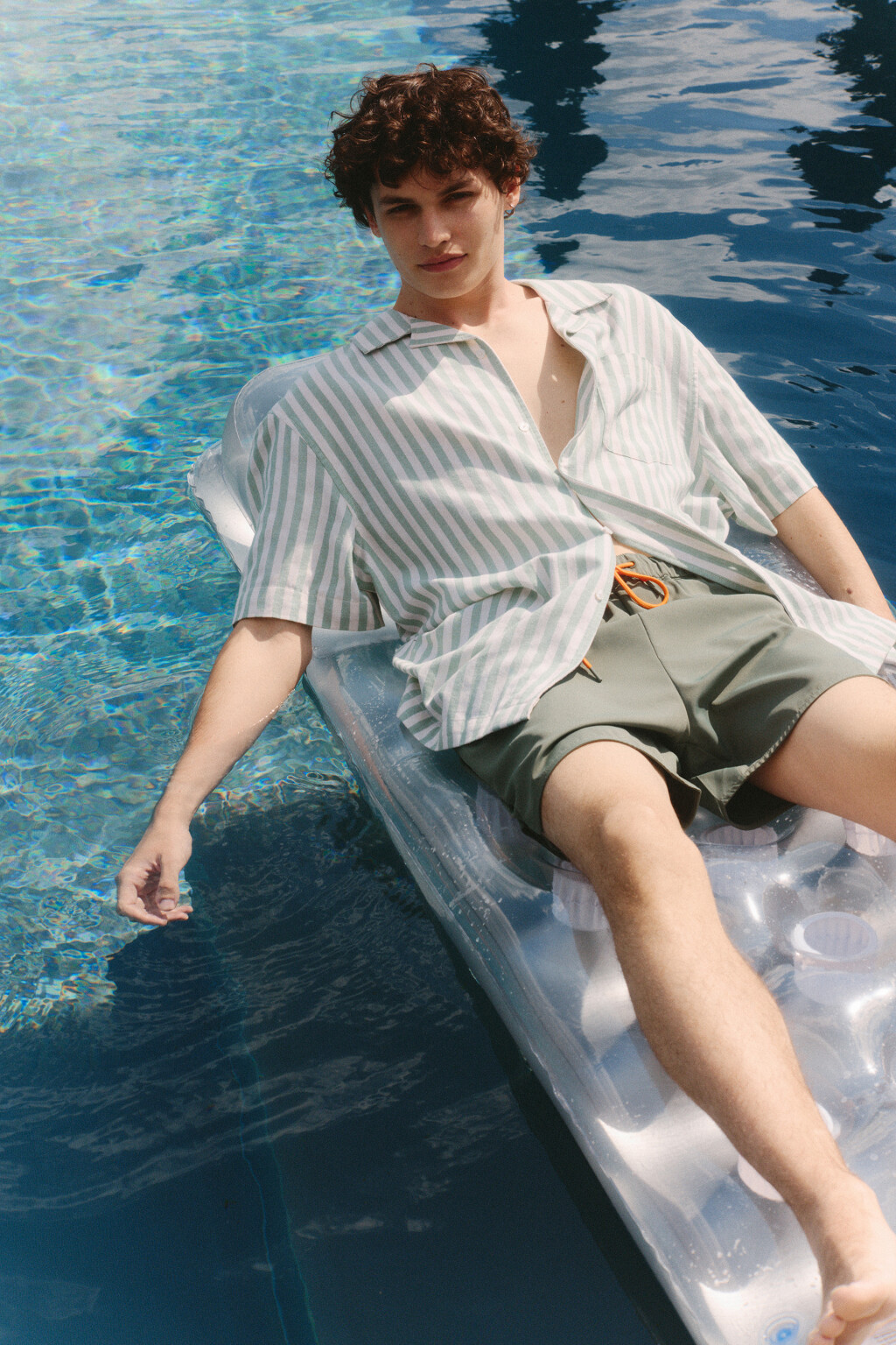 Шорты купальные на завязках - цвет зеленый - 5