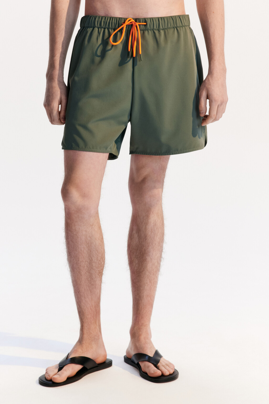 Шорты купальные на завязках - цвет зеленый - 2