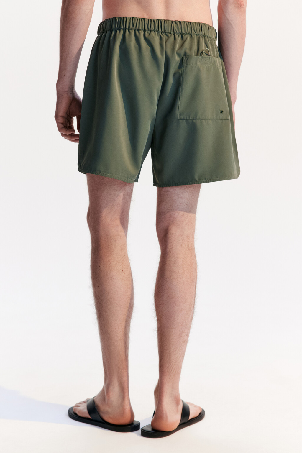 Шорты купальные на завязках - цвет зеленый - 3