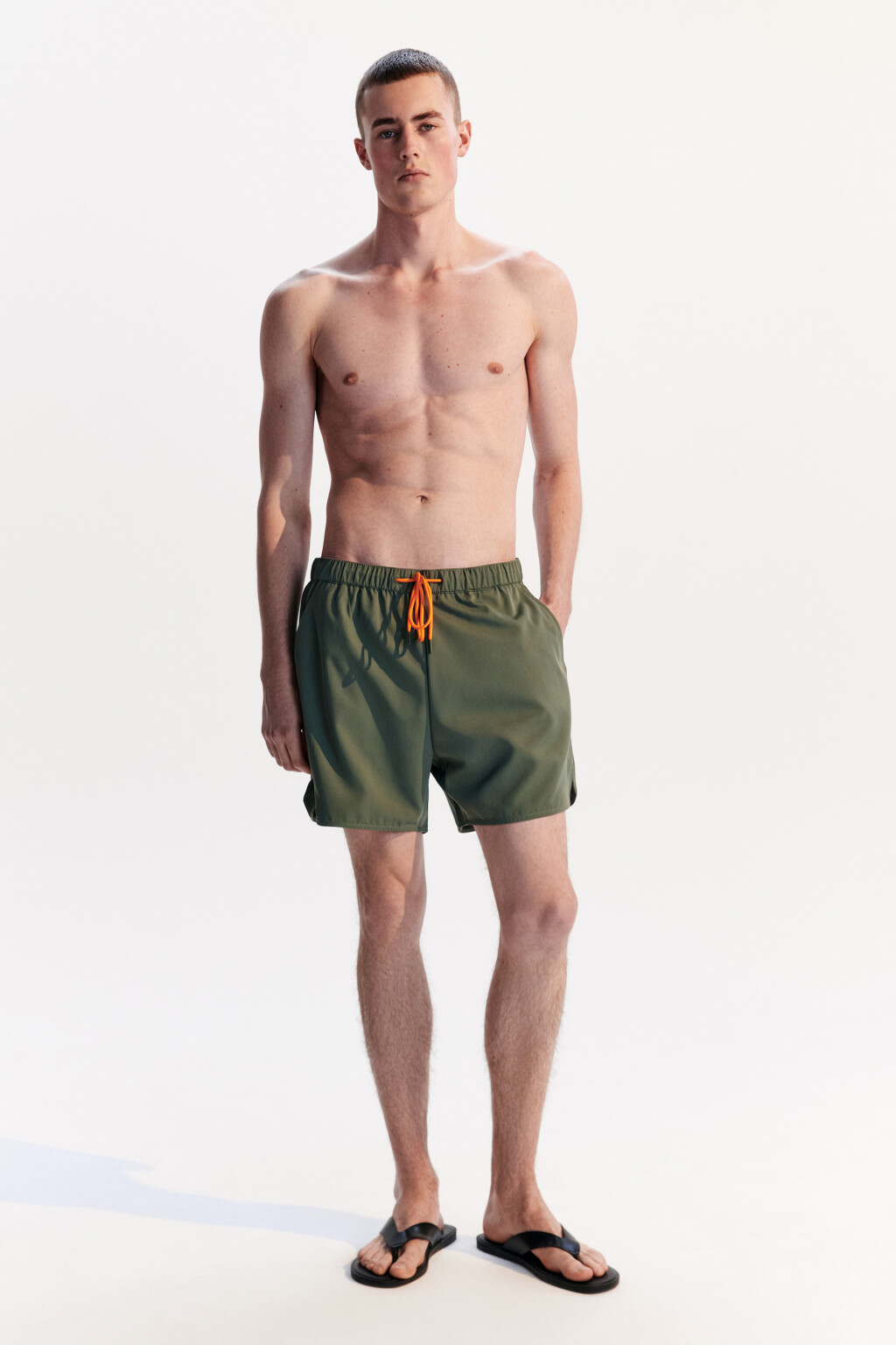 Шорты купальные на завязках - цвет зеленый - 4