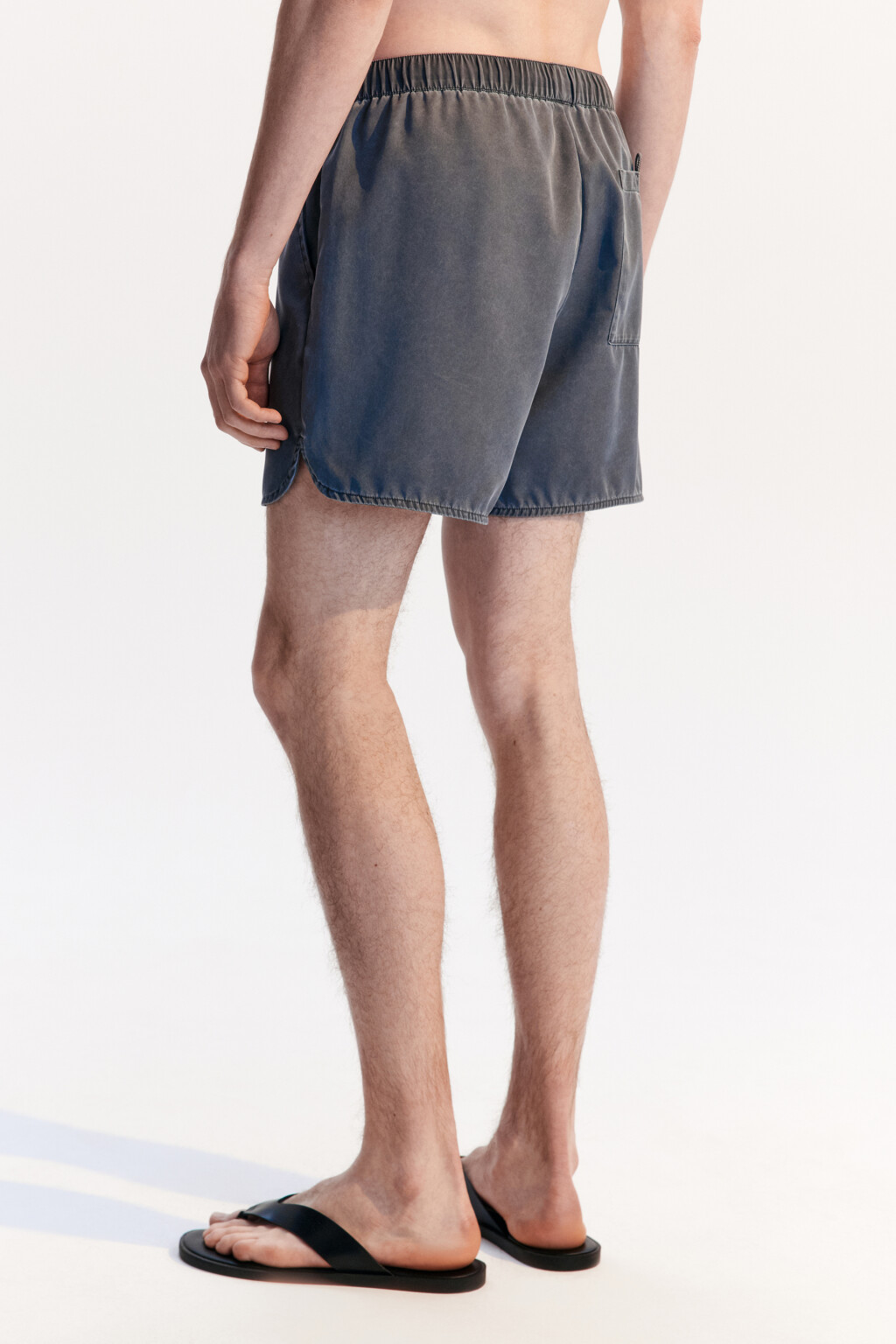 Шорты купальные на завязках - цвет серый - 3