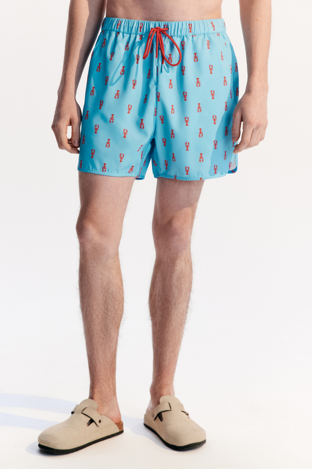 Шорты купальные на завязках - цвет голубой - 2