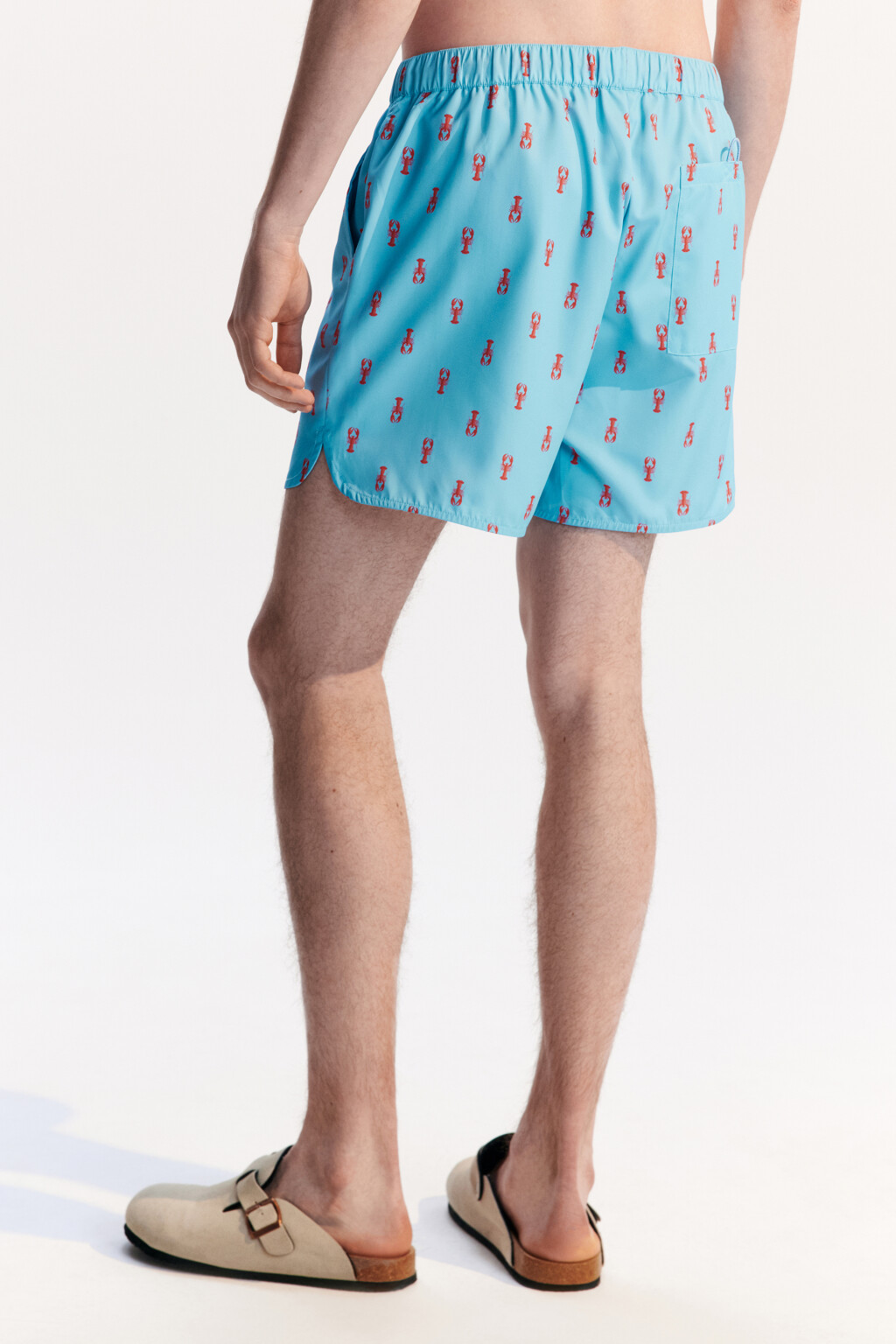 Шорты купальные на завязках - цвет голубой - 3