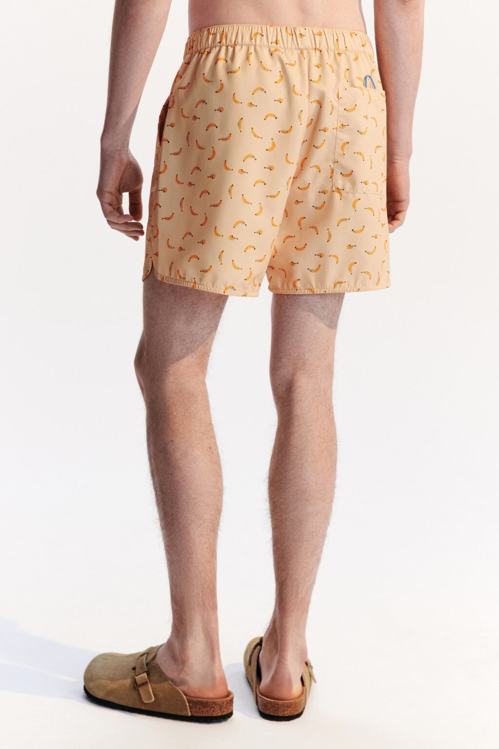 Шорты купальные на завязках - цвет бежевый - 3