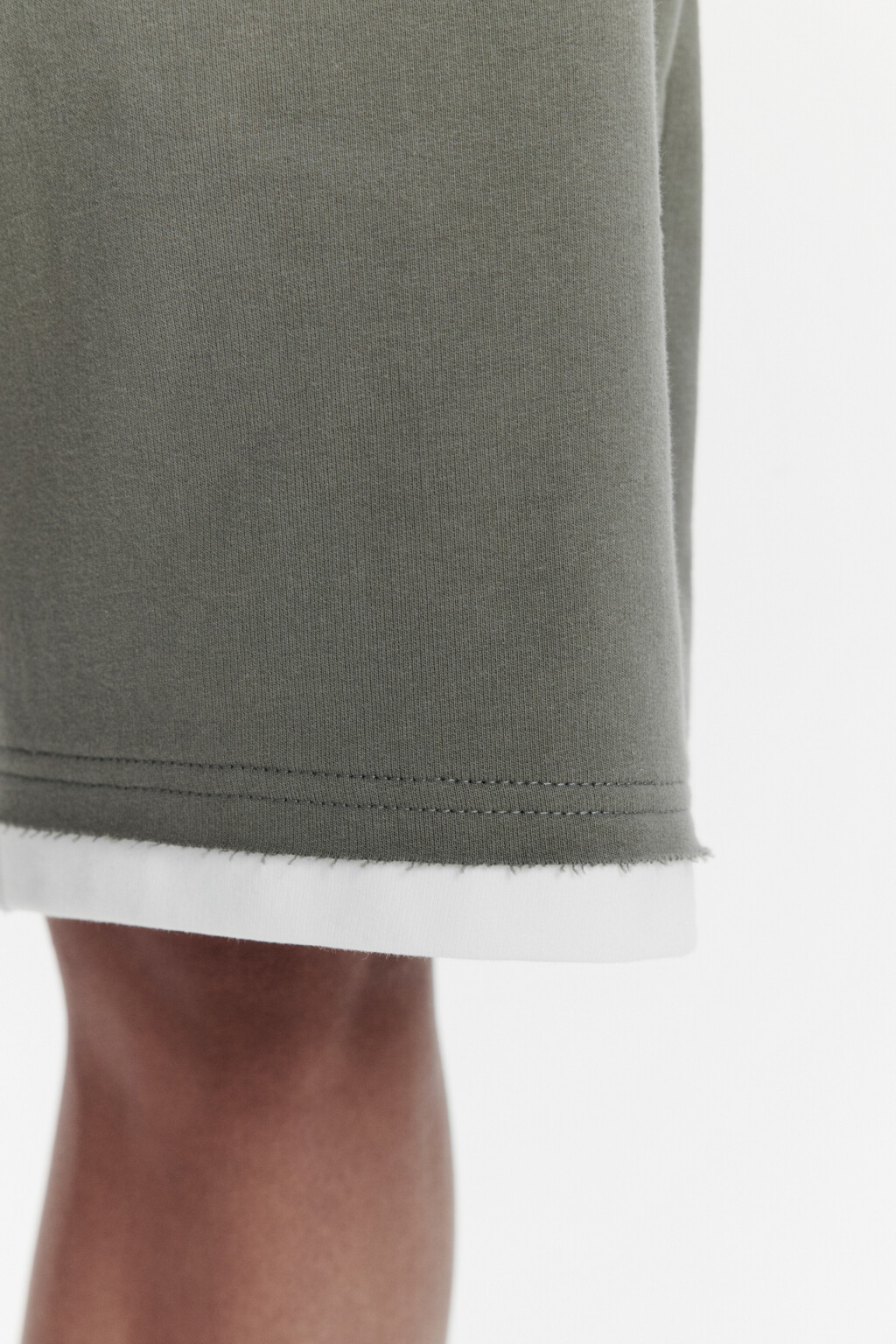 Шорты с имитацией второго слоя - цвет зеленый - 6