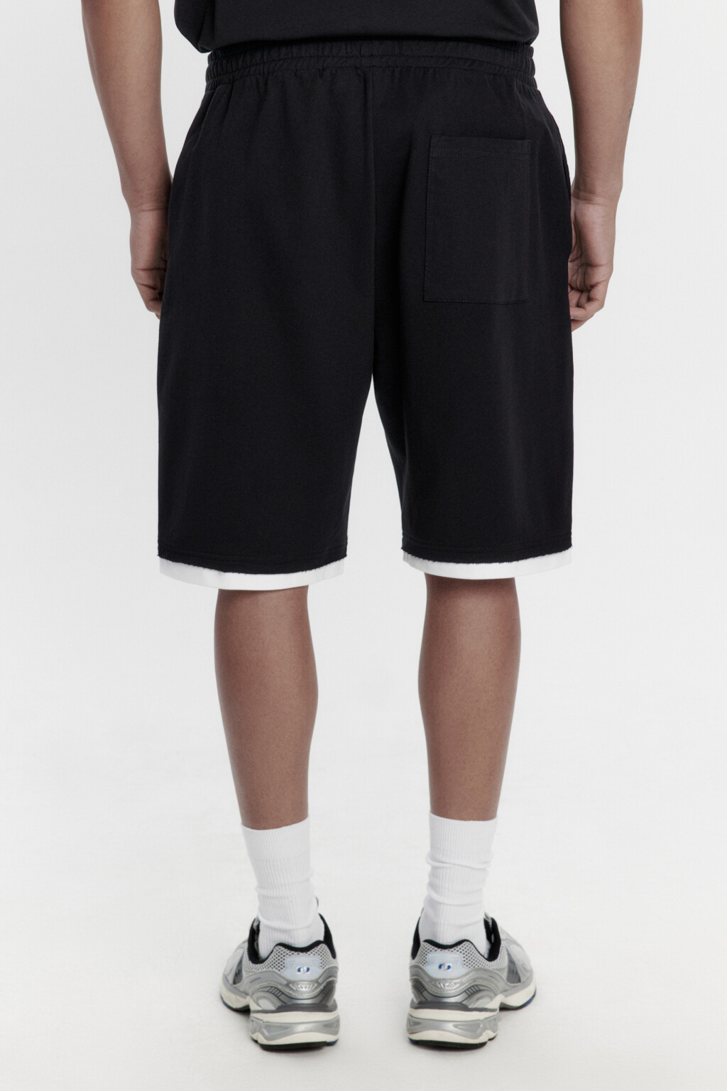 Шорты с имитацией второго слоя - цвет черный - 3