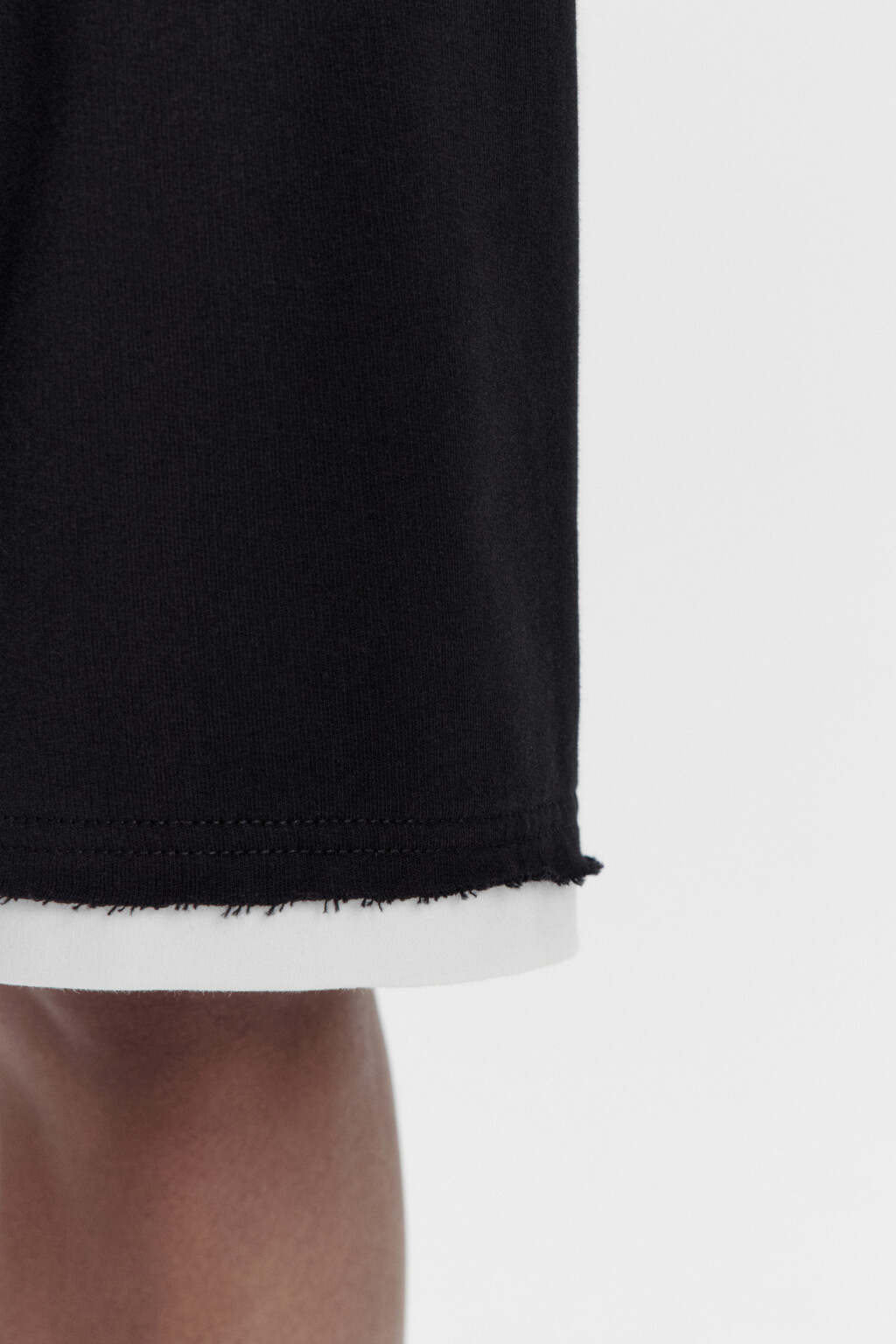 Шорты с имитацией второго слоя - цвет черный - 6