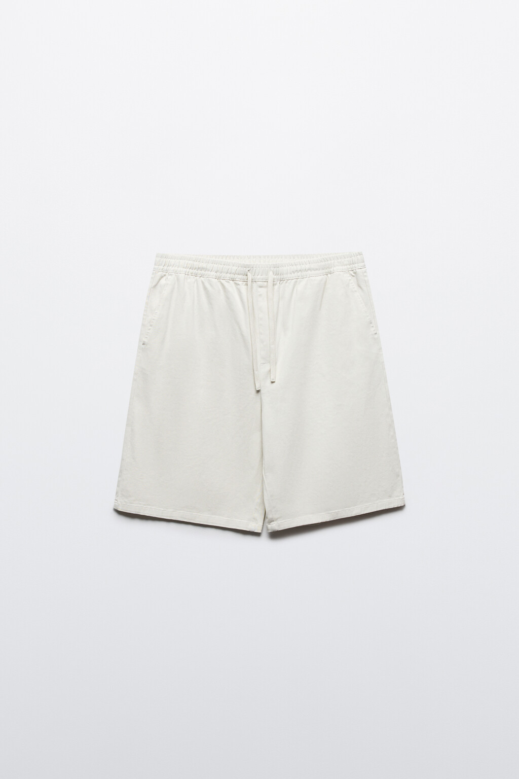 Шорты трикотажные из хлопкового футера - цвет бежевый - 8