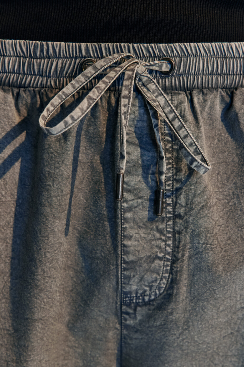 Шорты хлопковые с вареным эффектом - цвет серый - 5