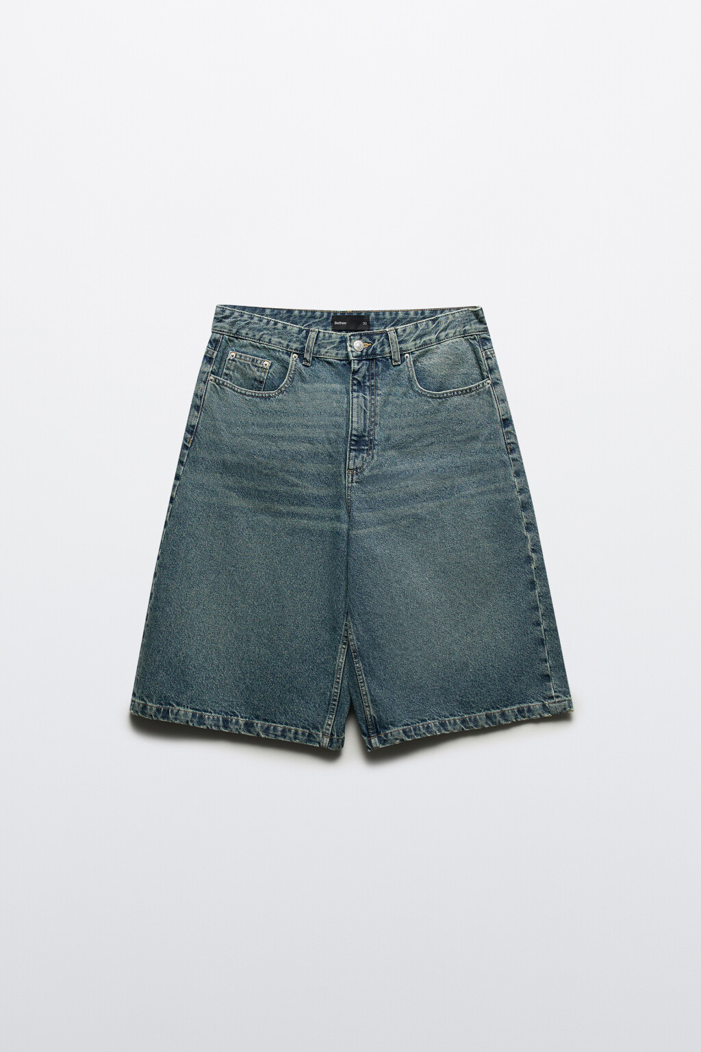 Джортсы широкие с вареным эффектом - цвет голубой - 7