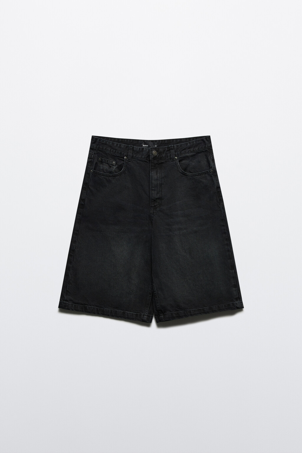 Джортсы широкие с вареным эффектом - цвет черный - 7