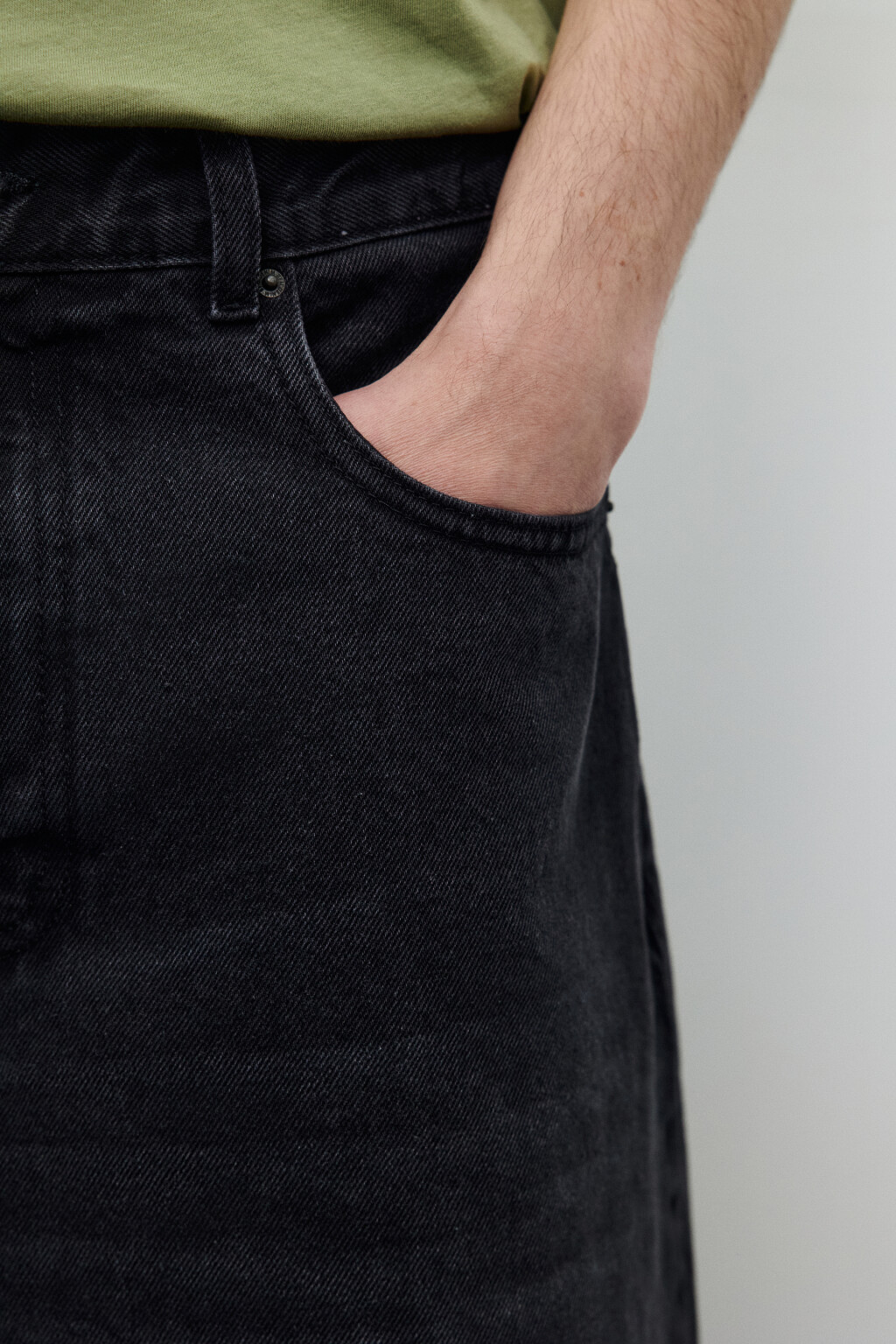 Джортсы широкие с вареным эффектом - цвет черный - 6