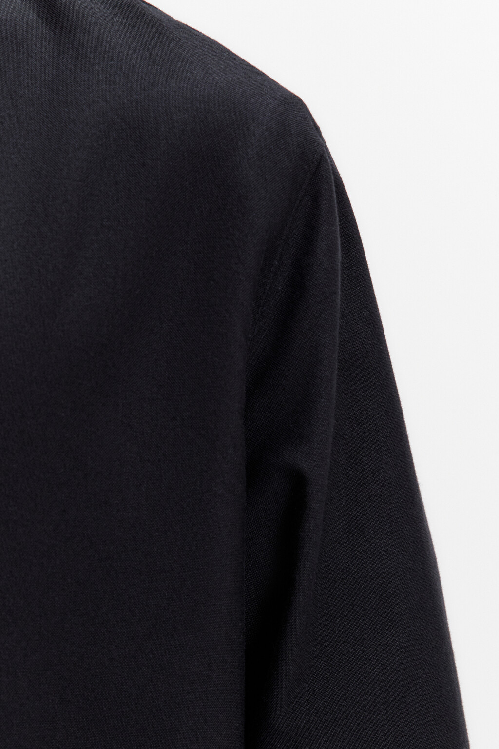 Рубашка хлопковая с воротником-стойкой - цвет черный - 7