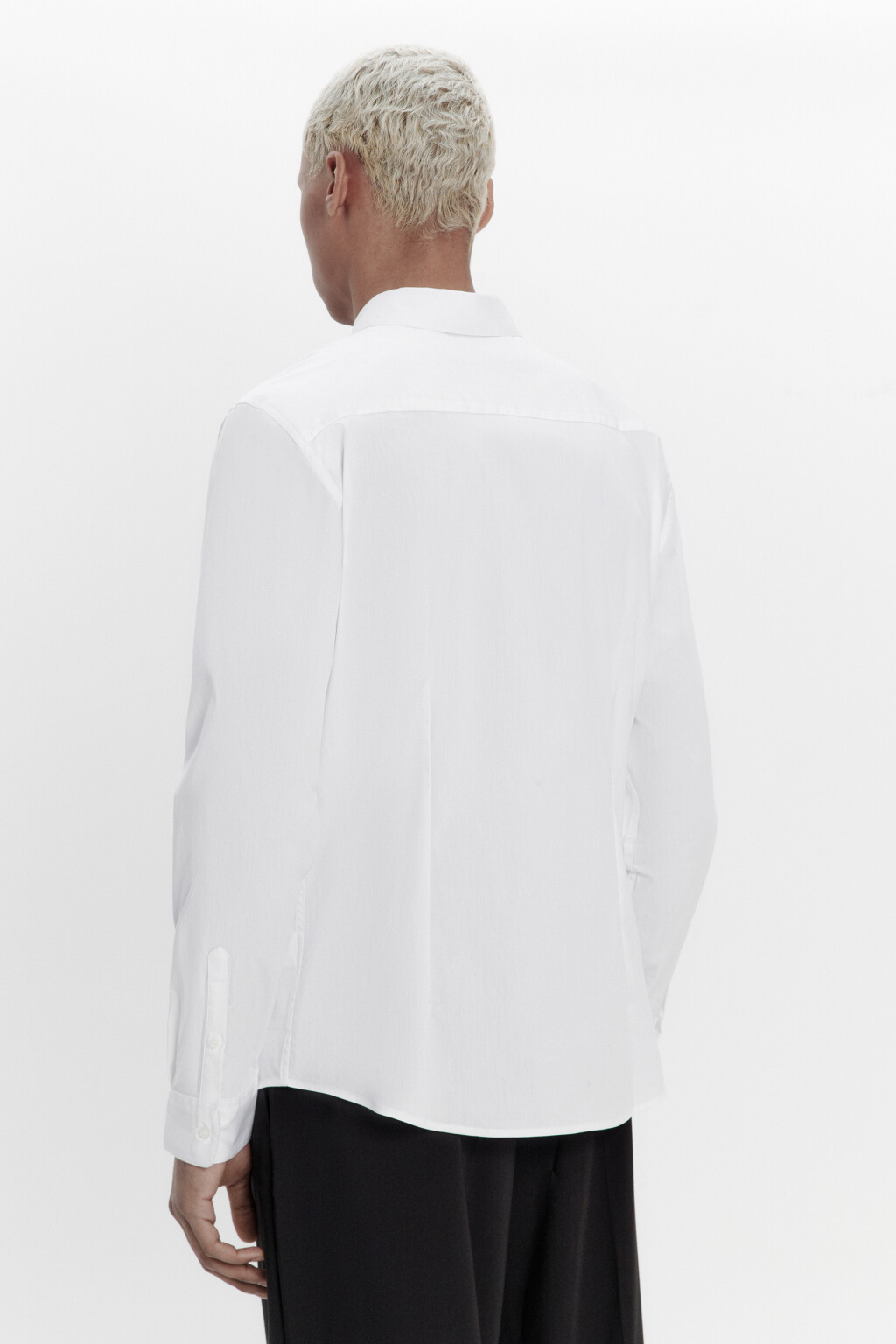 Рубашка классическая хлопковая - цвет белый - 3