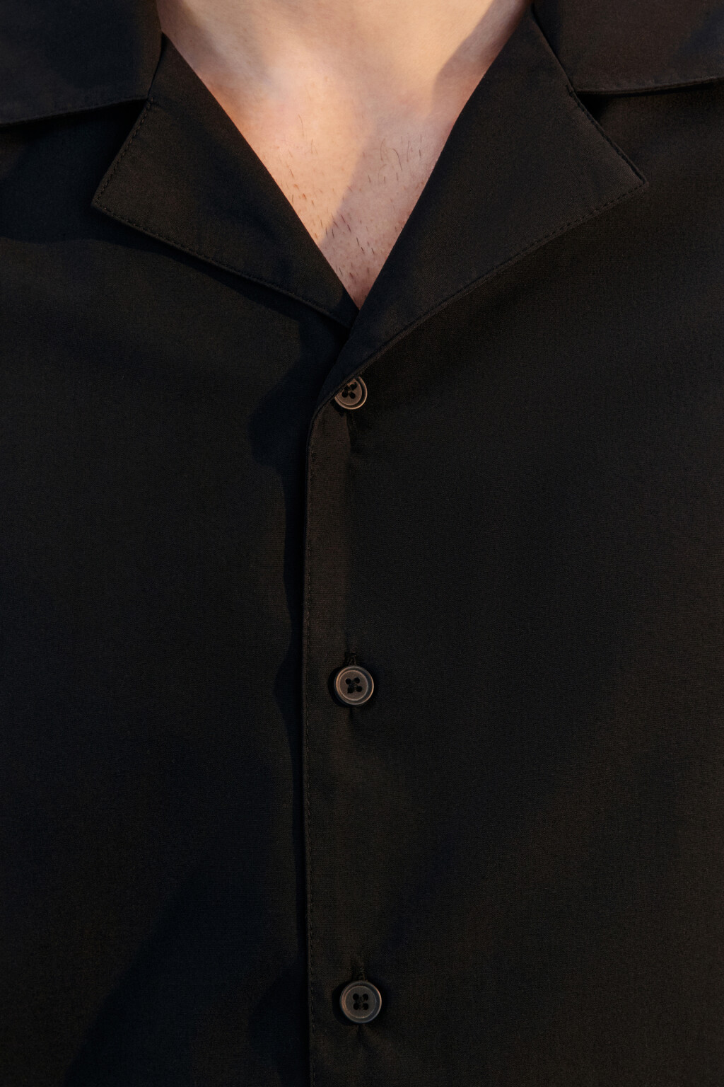 Рубашка прямая с коротким рукавом - цвет черный - 5