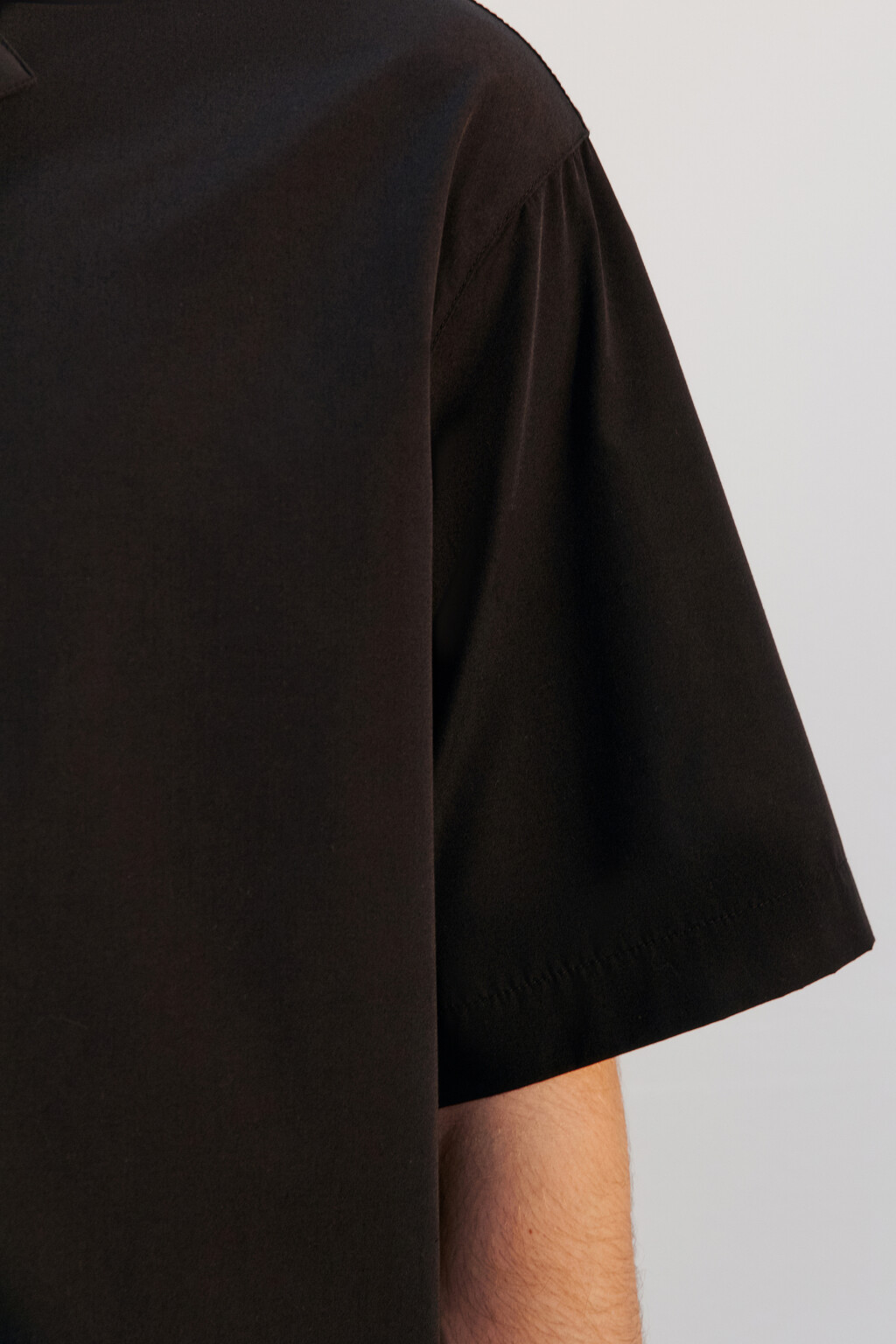 Рубашка прямая с коротким рукавом - цвет черный - 6