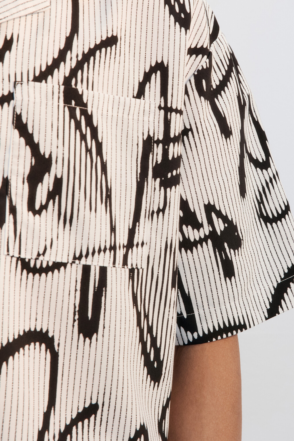 Рубашка oversize с принтом-граффити - цвет черный - 7