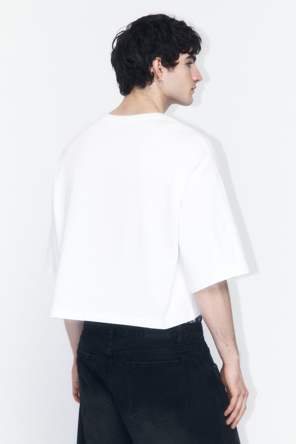 Футболка оверсайз из плотного хлопка - цвет белый - 3