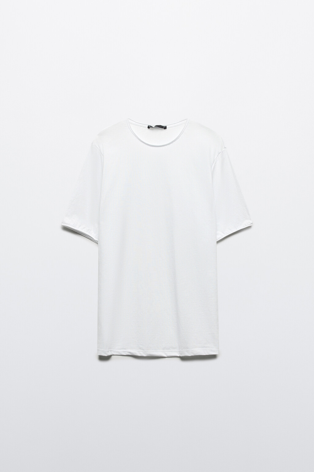 Футболка хлопковая с открытыми срезами - цвет белый - 7