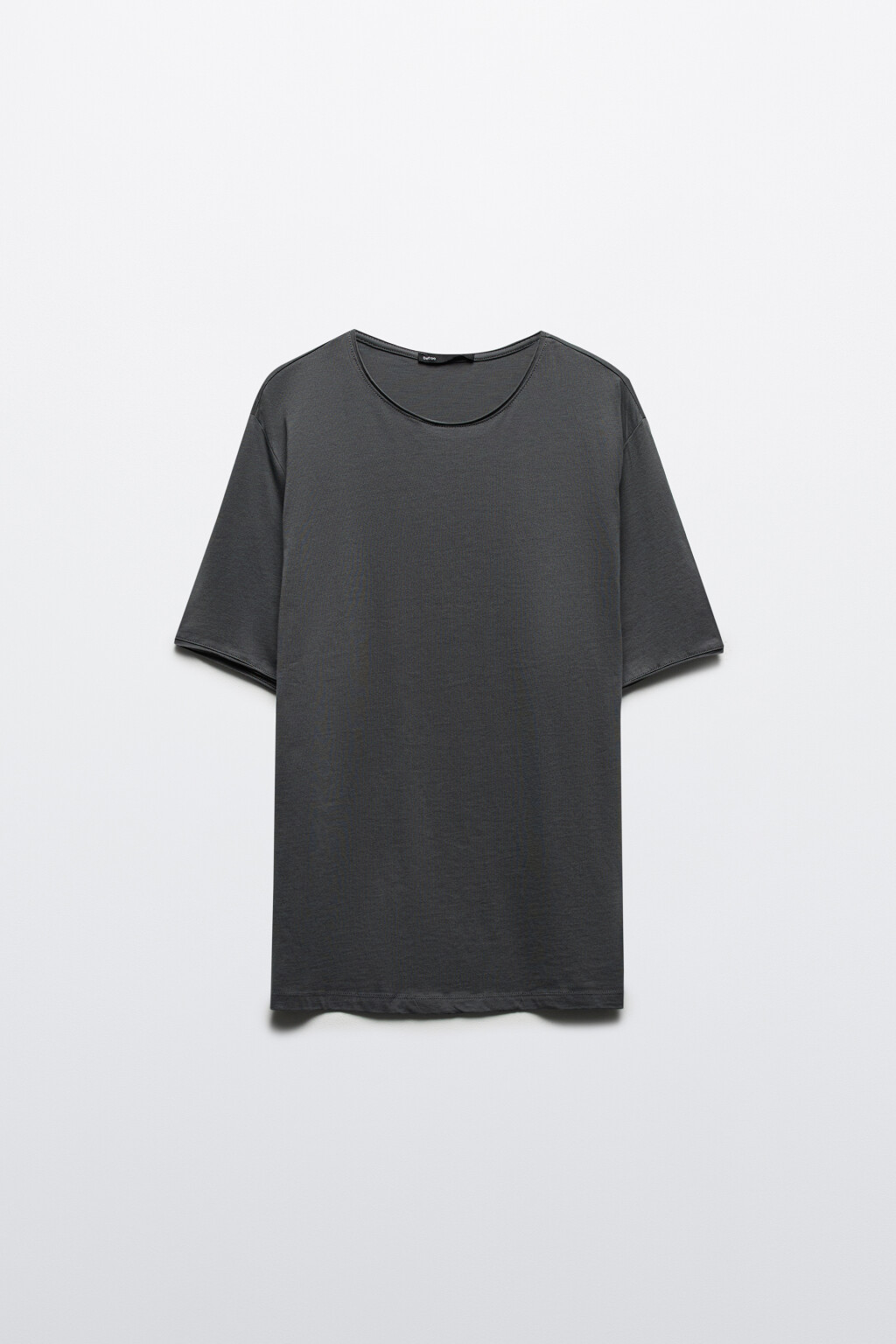 Футболка хлопковая с открытыми срезами - цвет серый - 7