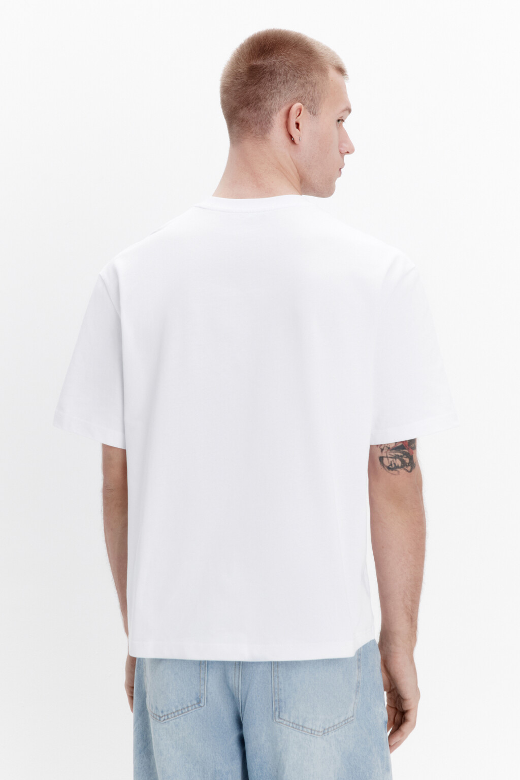 Футболка oversize базовая из хлопка - цвет белый - 3