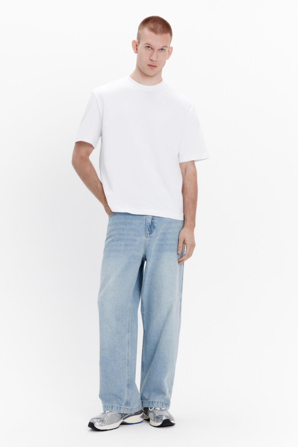 Футболка oversize базовая из хлопка - цвет белый - 4