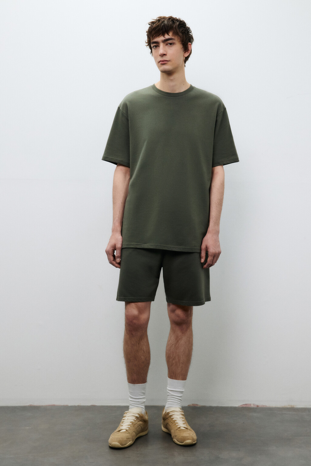 Футболка базовая из хлопкового трикотажа - цвет зеленый - 4