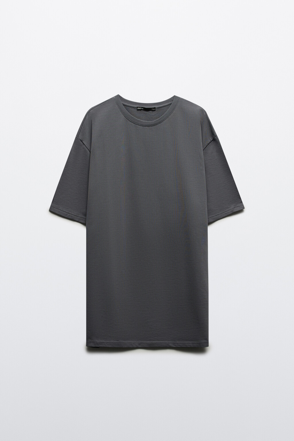 Футболка базовая из хлопкового трикотажа - цвет серый - 7