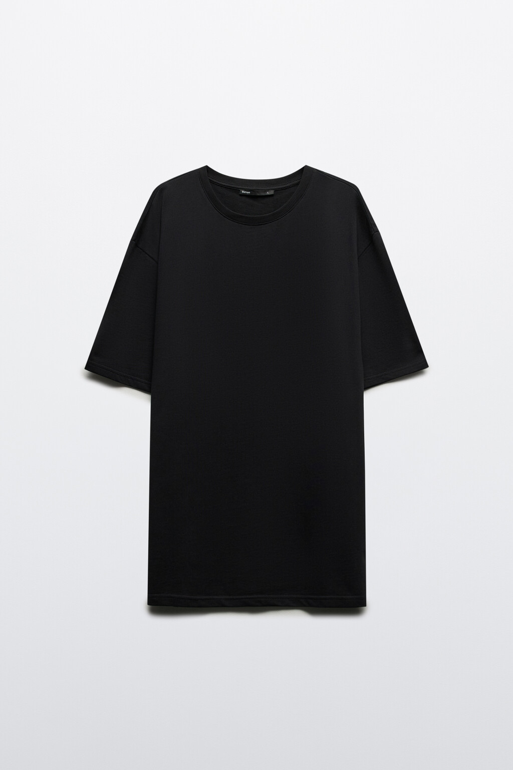 Футболка базовая из хлопкового трикотажа - цвет черный - 7