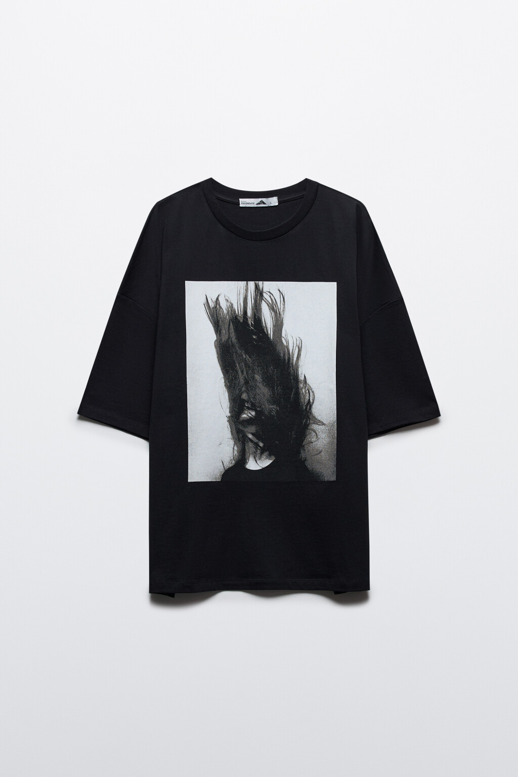 Футболка oversize с фотопринтом - цвет черный - 10