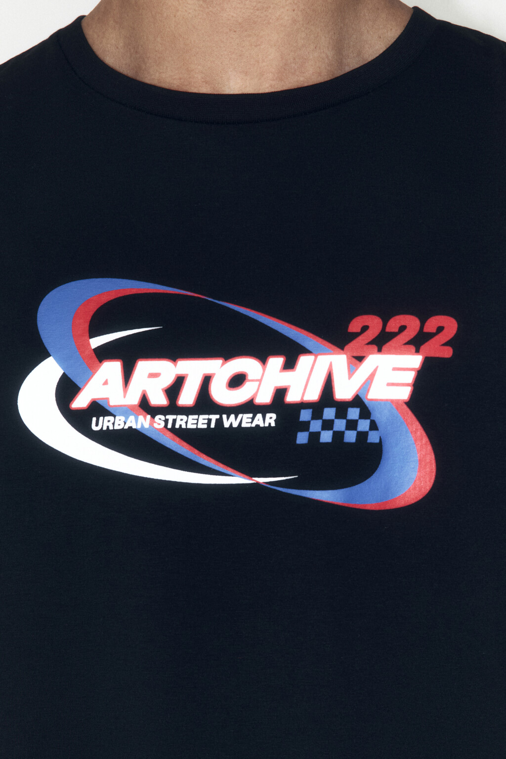 Футболка свободная хлопковая с принтом - цвет черный - 6