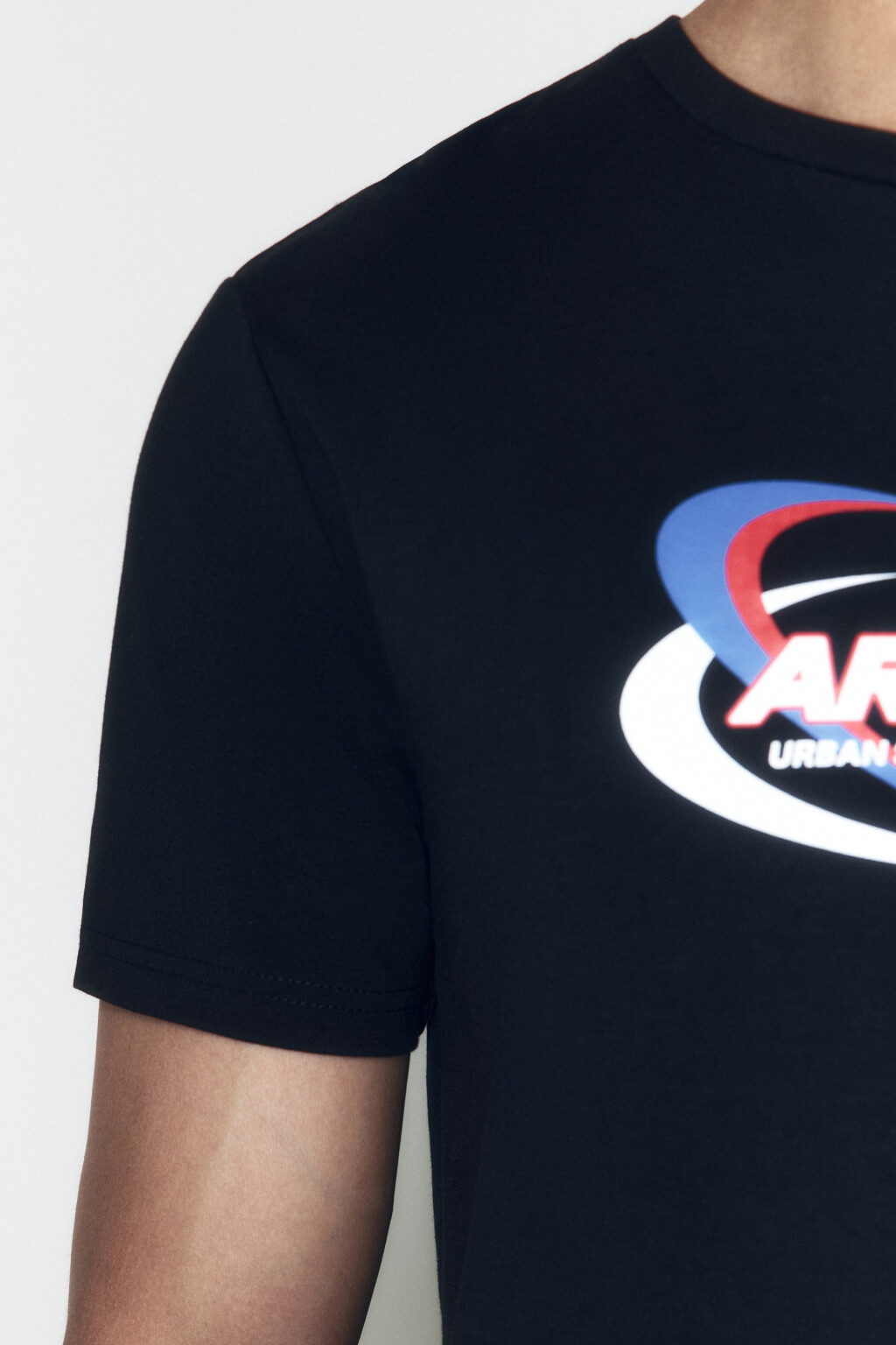 Футболка свободная хлопковая с принтом - цвет черный - 7