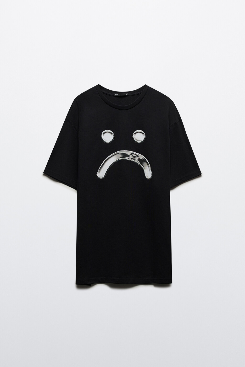 Футболка свободная с принтом - цвет черный - 8