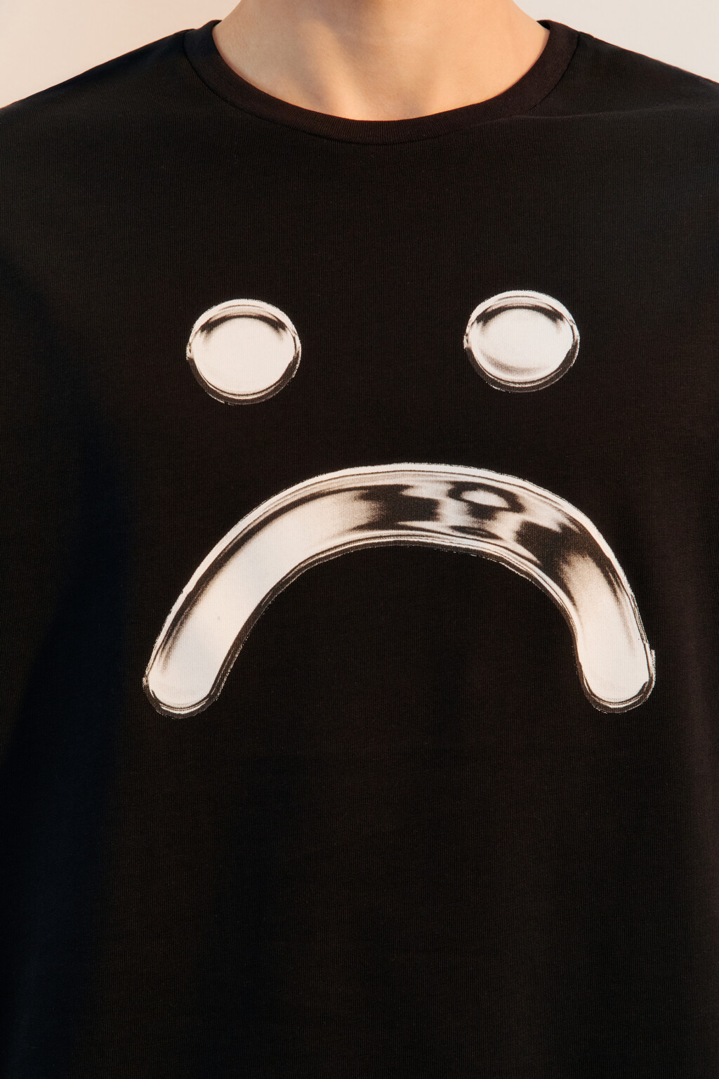 Футболка свободная с принтом - цвет черный - 6