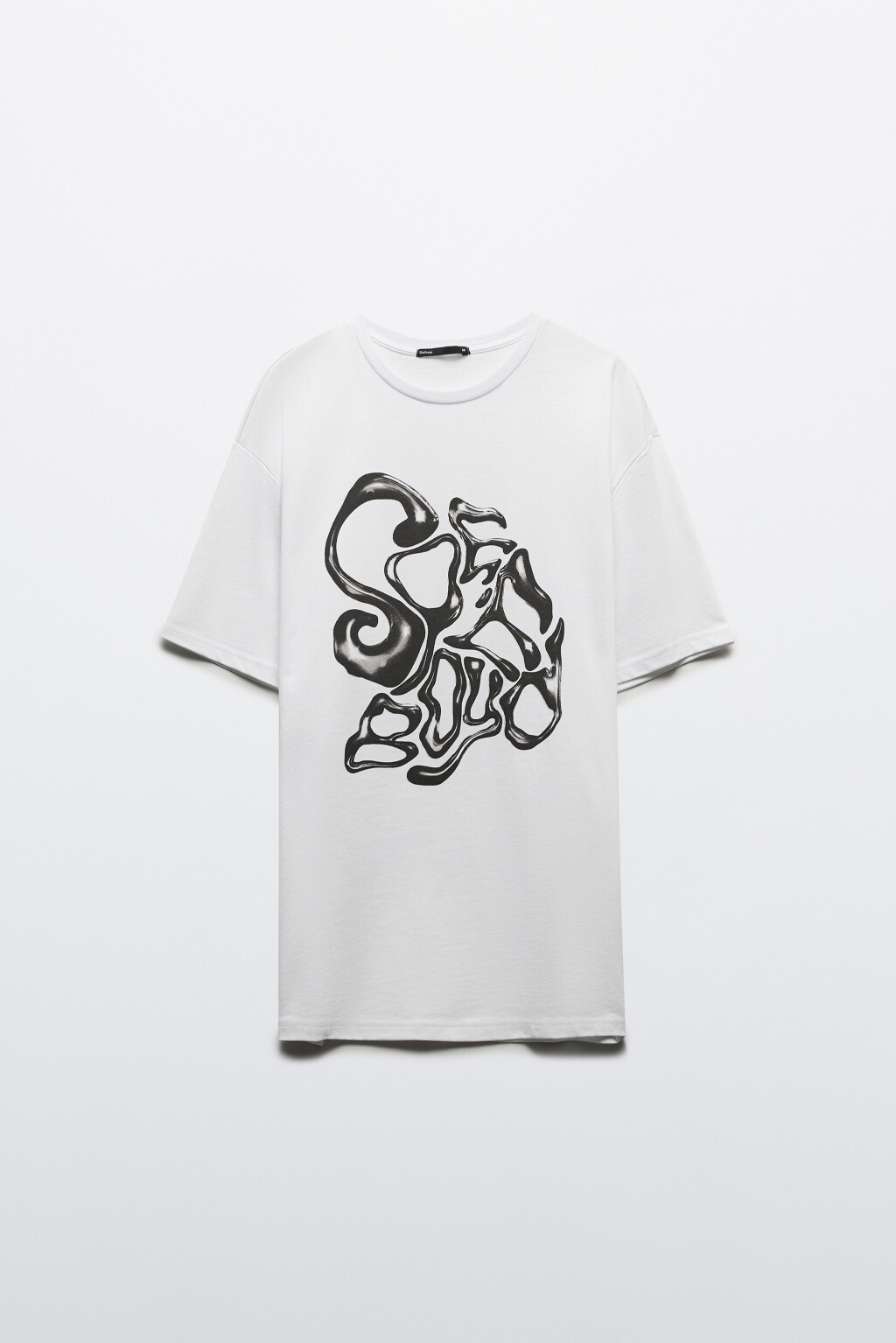 Футболка свободная с принтом - цвет белый - 8