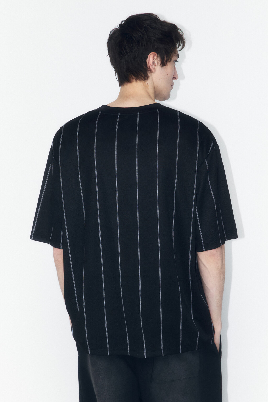 Футболка-джерси oversize с принтом - цвет черный - 2