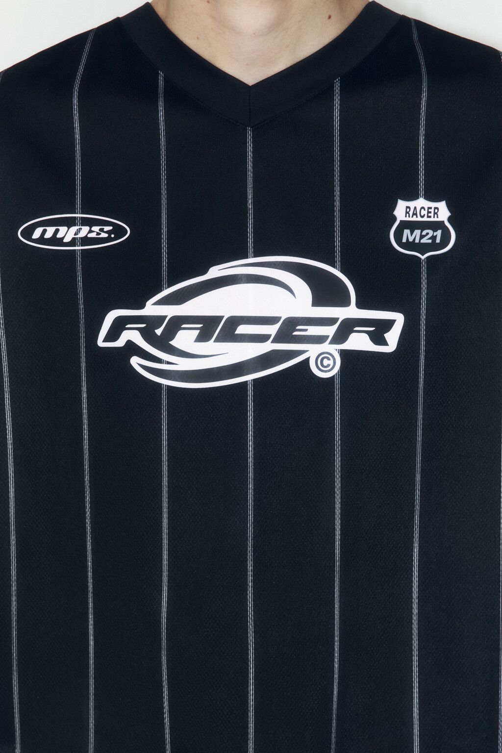 Футболка-джерси oversize с принтом - цвет черный - 5