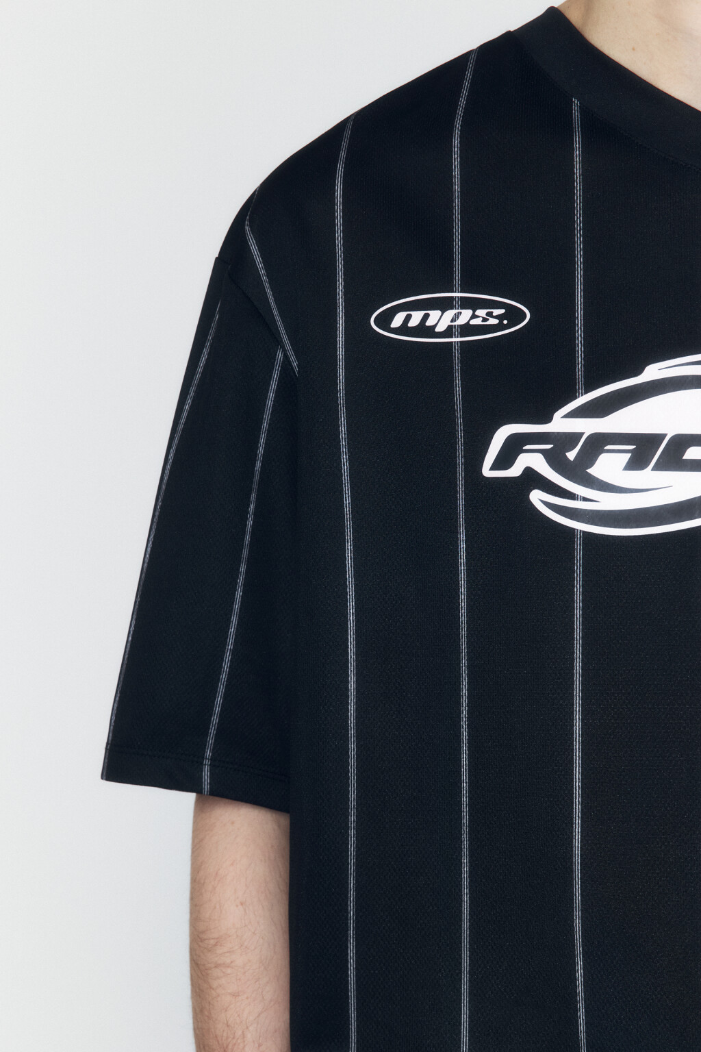 Футболка-джерси oversize с принтом - цвет черный - 6