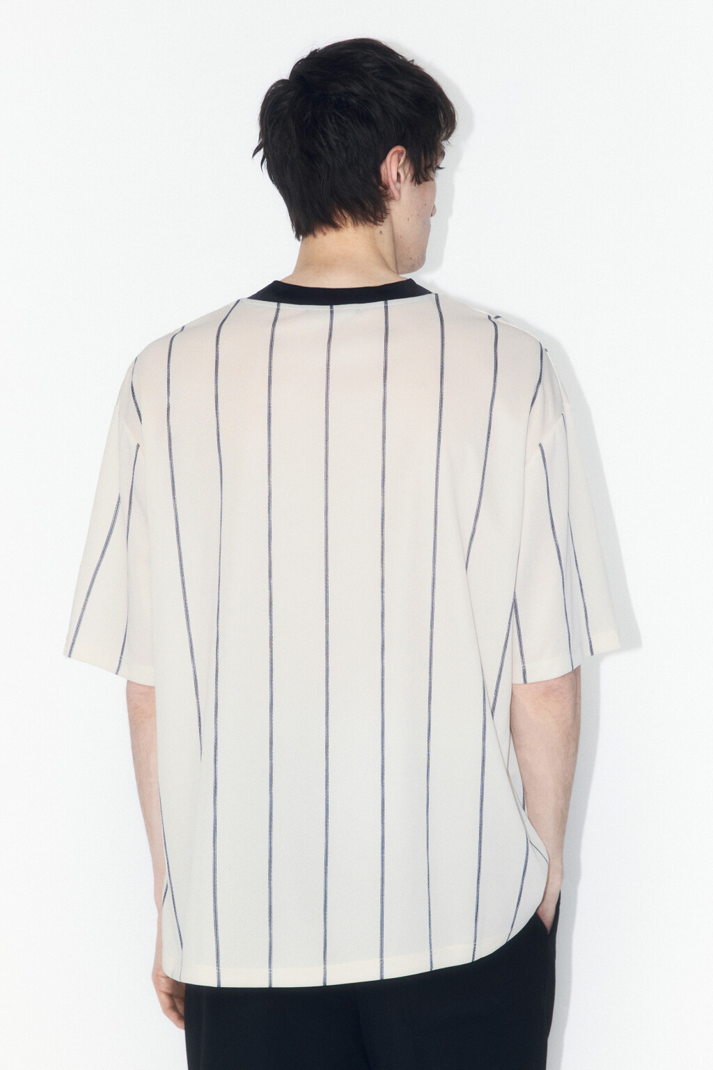 Футболка-джерси oversize с принтом - цвет бежевый - 3