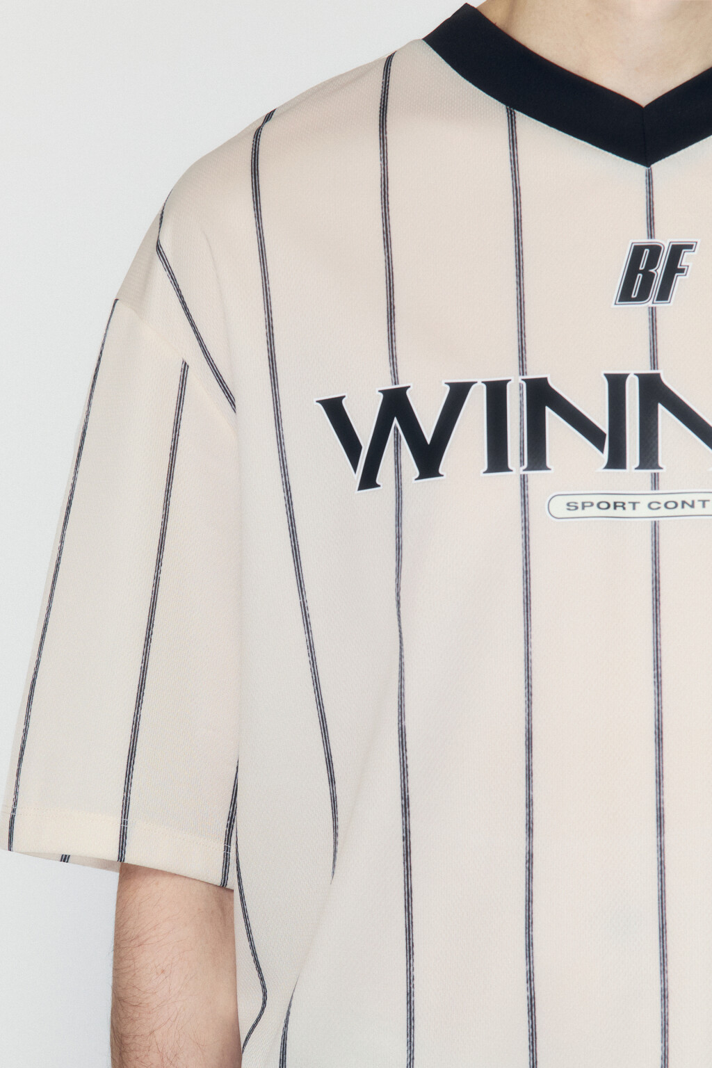 Футболка-джерси oversize с принтом - цвет бежевый - 6