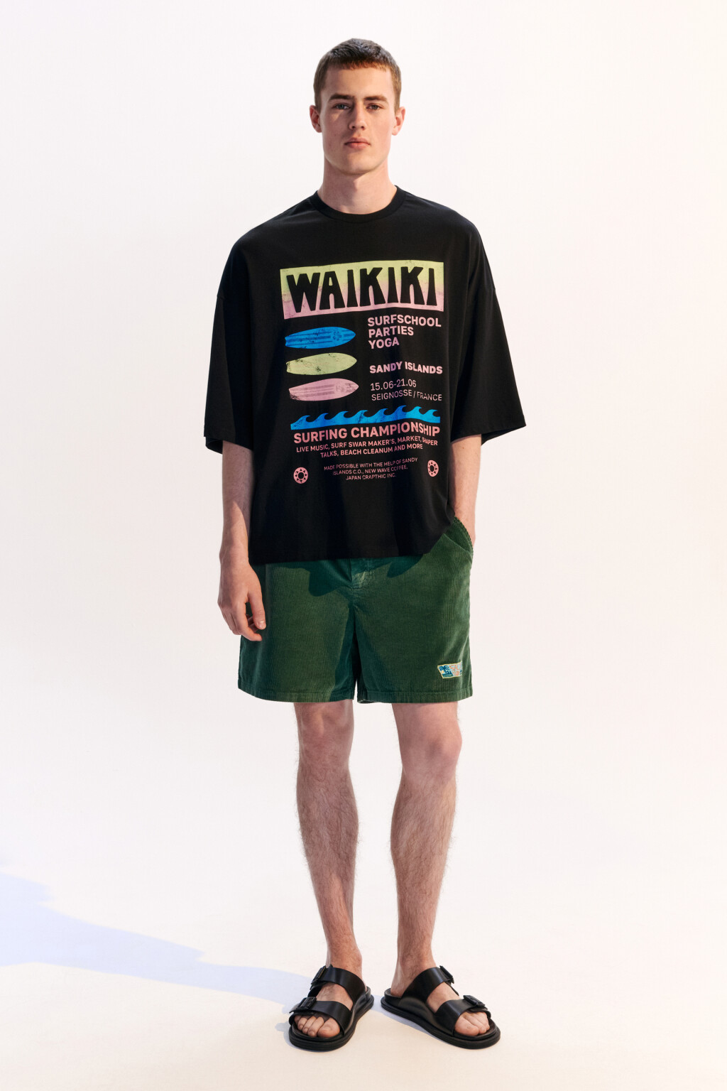 Футболка хлопковая с принтом - цвет черный - 4