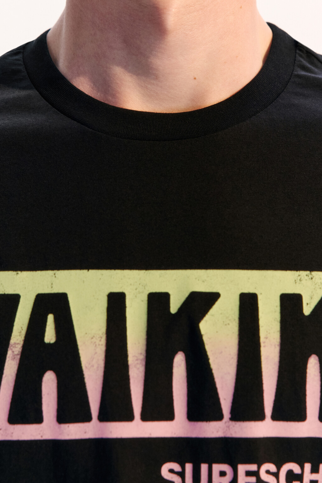 Футболка хлопковая с принтом - цвет черный - 5