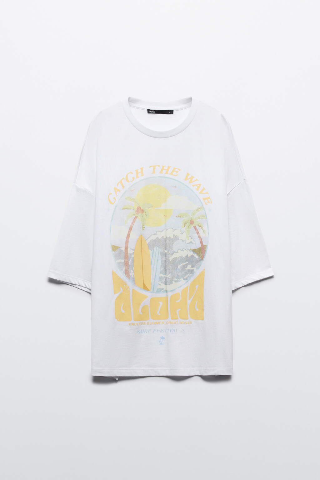 Футболка хлопковая с принтом - цвет белый - 7