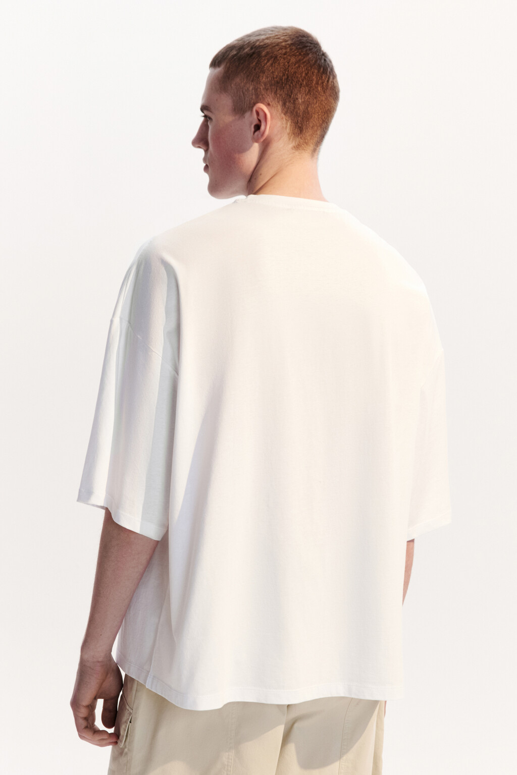 Футболка хлопковая с принтом - цвет белый - 3