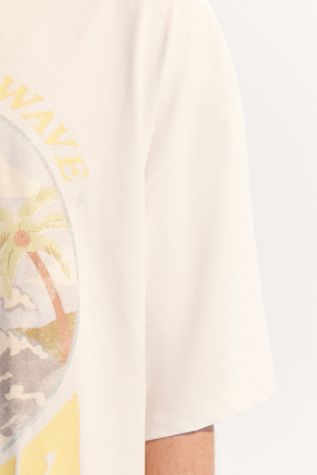 Футболка хлопковая с принтом - цвет белый - 6