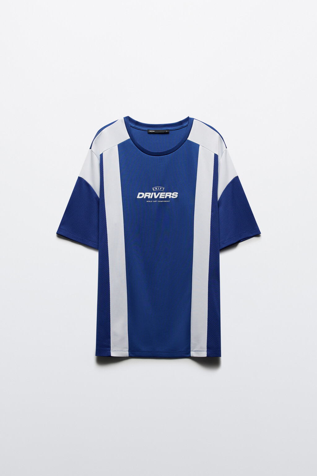 Футболка-джерси с принтом и надписью - цвет синий - 8