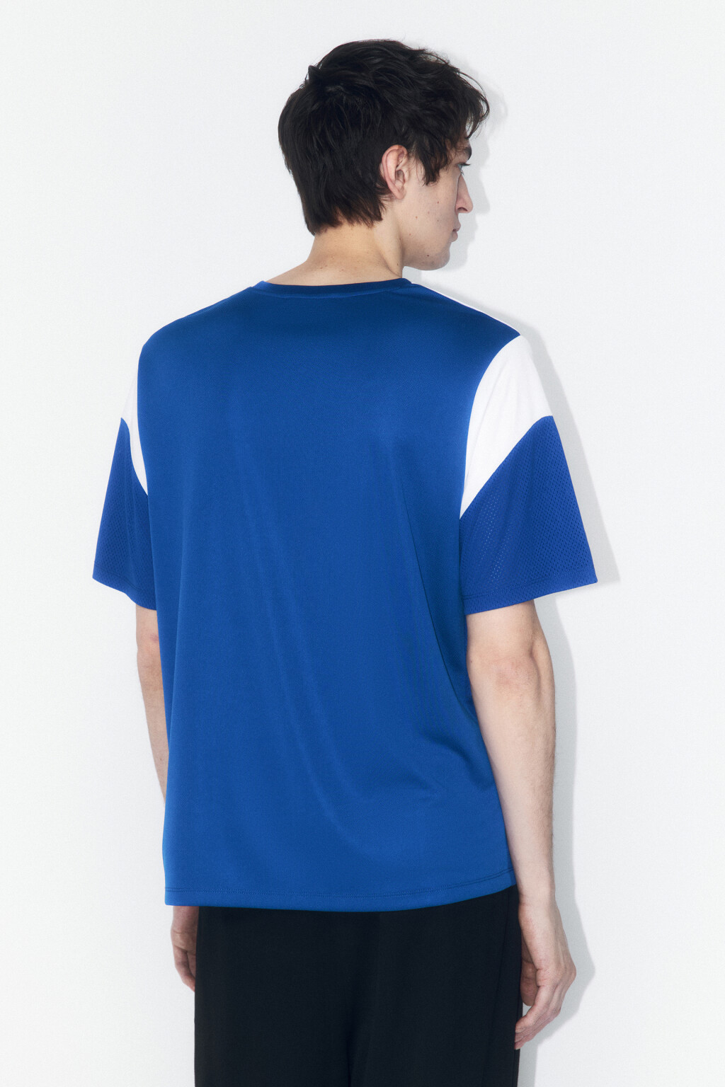 Футболка-джерси с принтом и надписью - цвет синий - 4