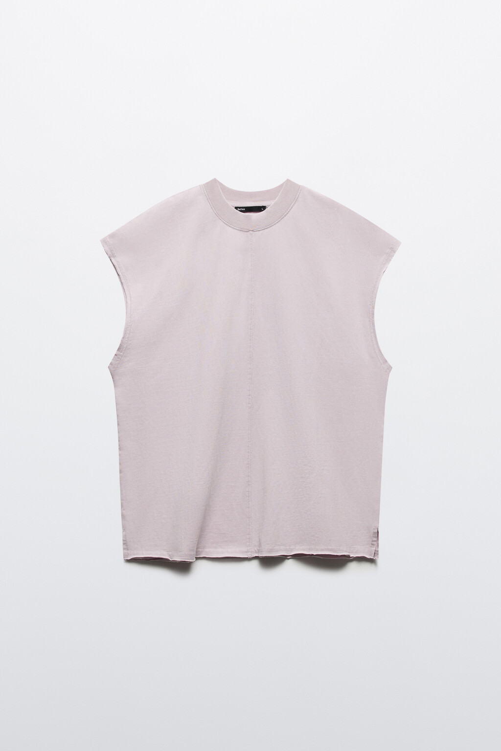 Футболка хлопковая с обрезанными рукавами - цвет розовый - 8