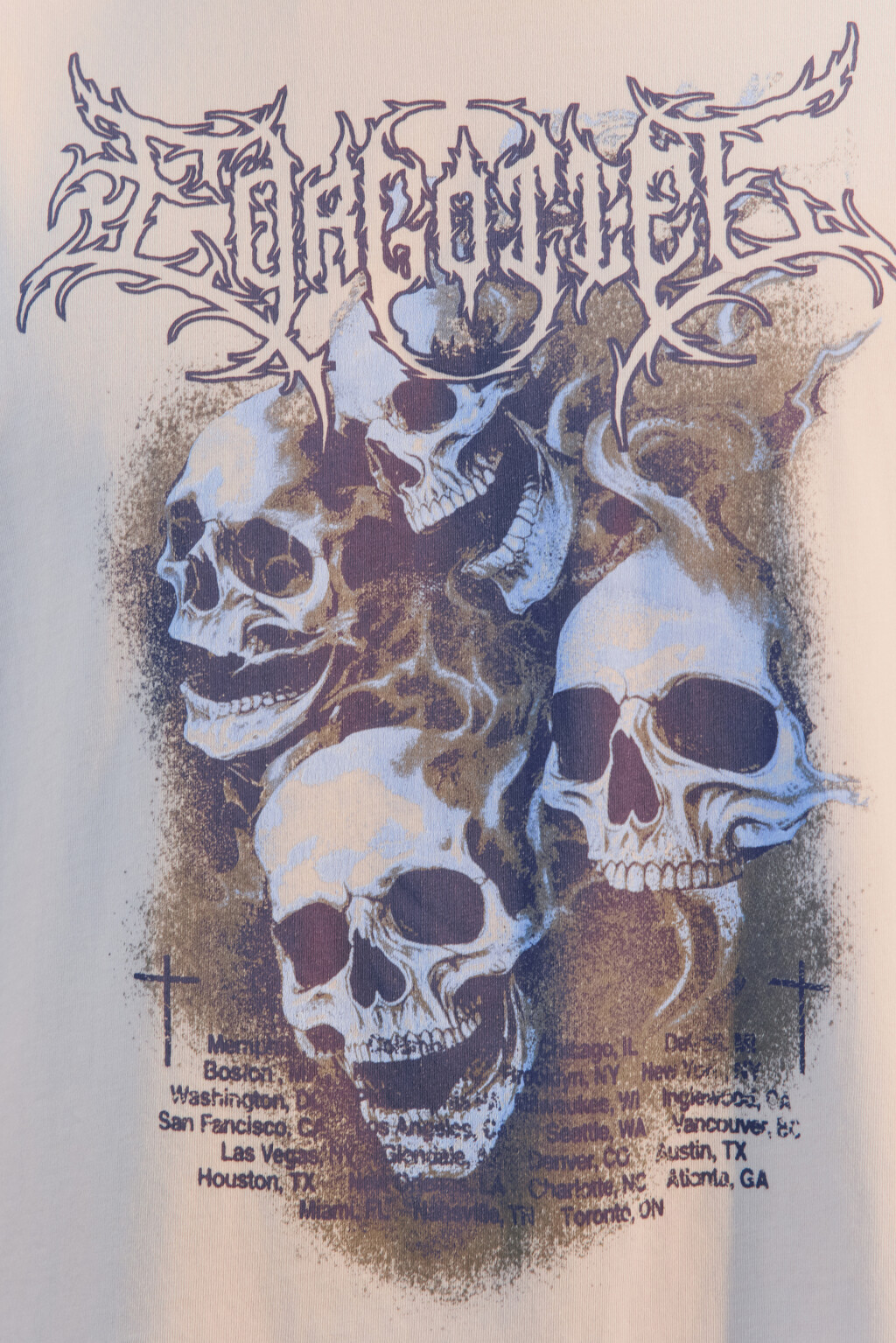 Футболка oversize вареная с принтом - цвет белый - 7